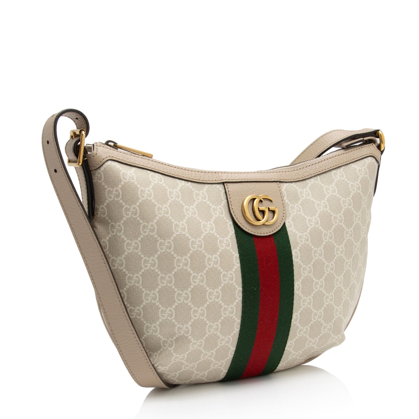 Gucci GG Supreme Ophidia SHF-qaytNf Leather Canvas Nylon White Crossbody Bag