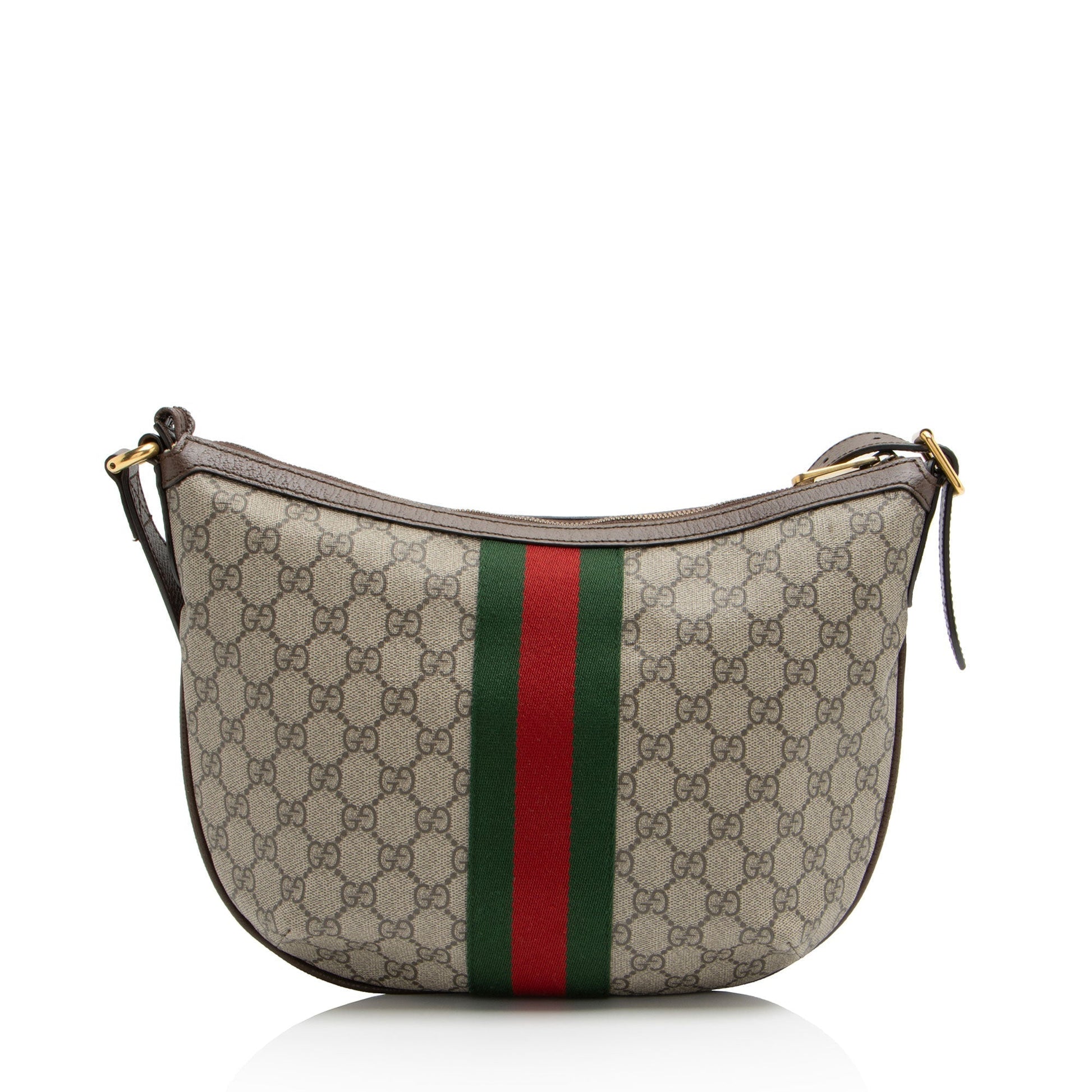 Gucci GG Supreme Ophidia SHF-DmWQh2 Leather Canvas Nylon Brown Shoulder Bag