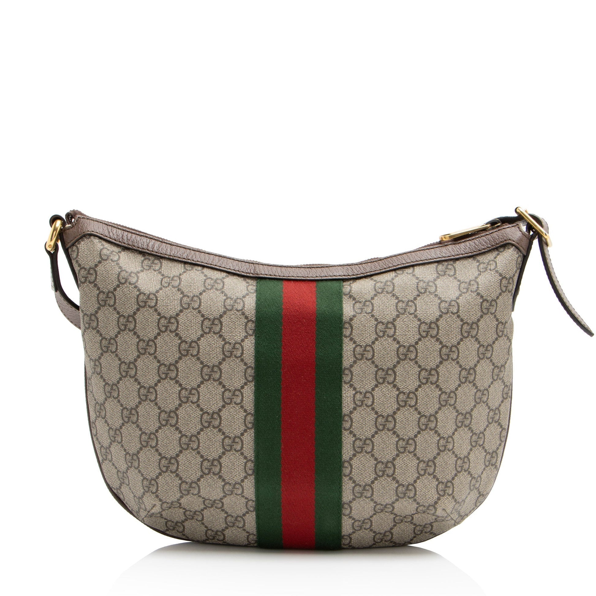 Gucci GG Supreme Ophidia SHF-oHoUIu Leather Canvas Nylon Brown Shoulder Bag