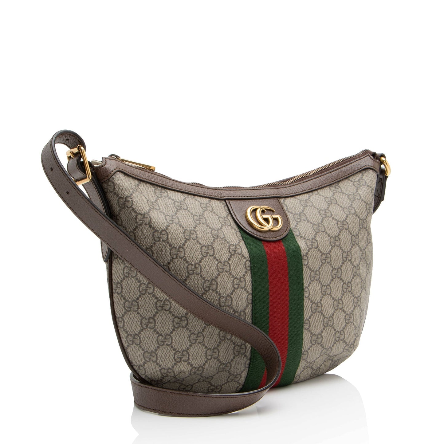 Gucci GG Supreme Ophidia SHF-oHoUIu Leather Canvas Nylon Brown Shoulder Bag