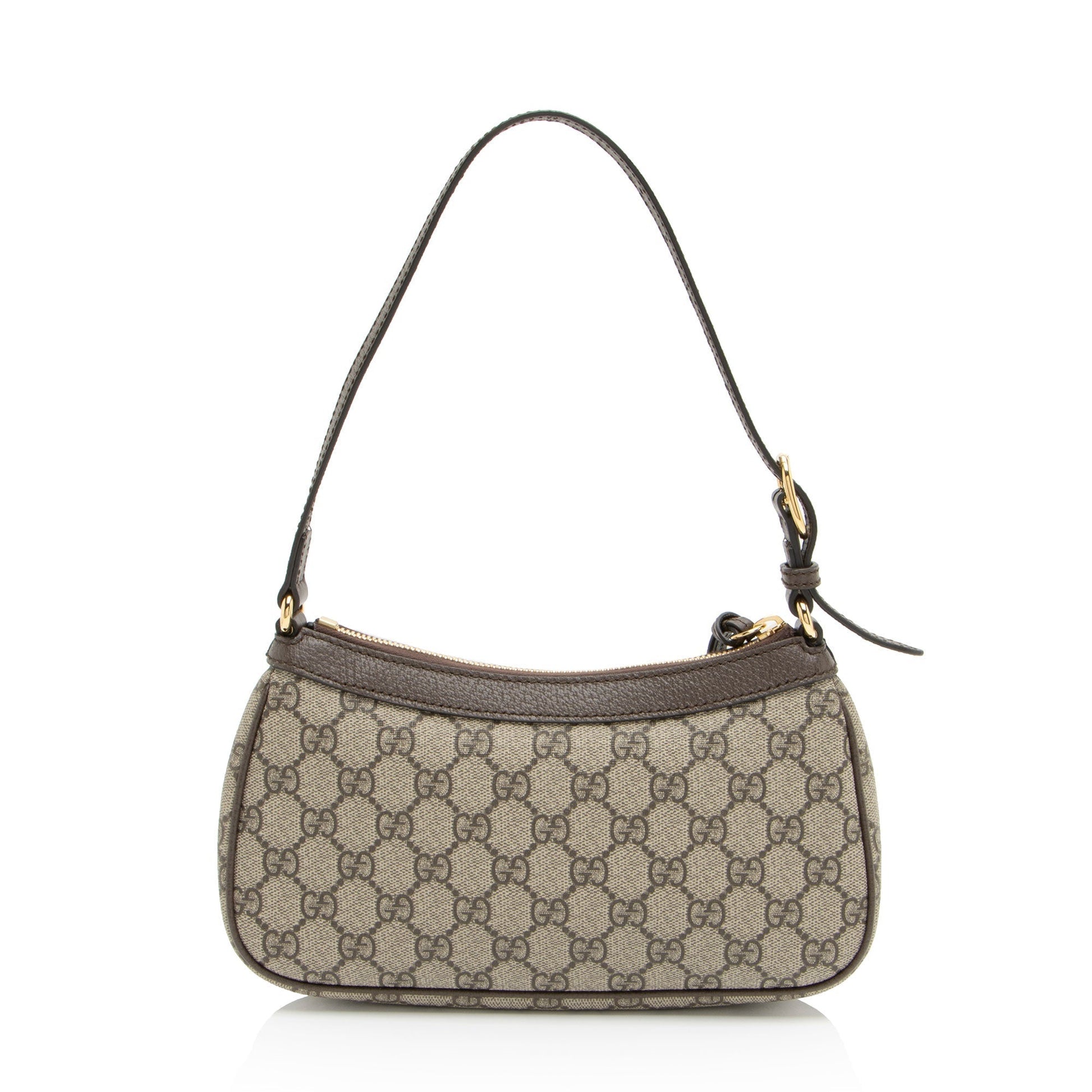 Gucci GG Supreme Ophidia Tassel Leather Canvas Brown Beige Shoulder Bag