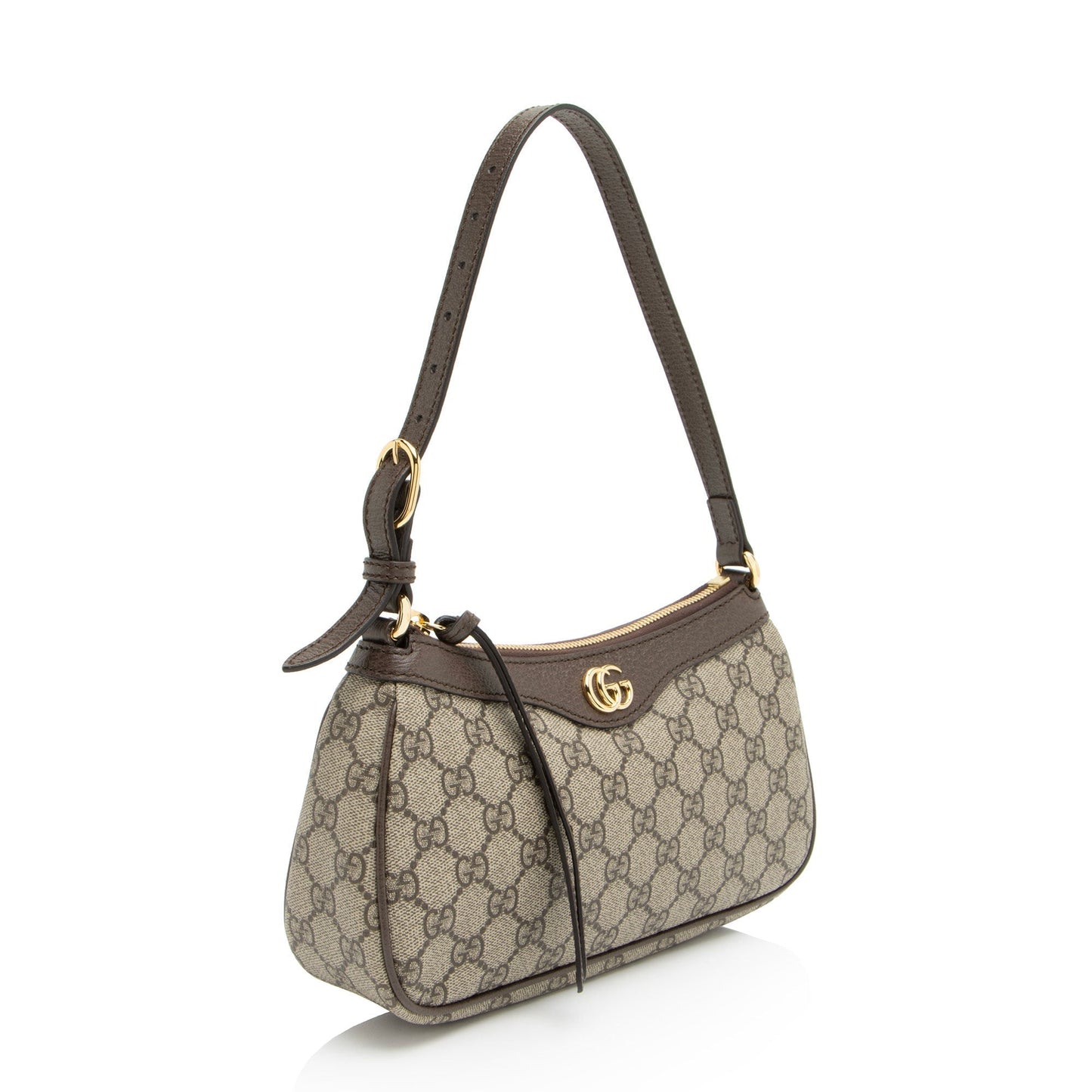Gucci GG Supreme Ophidia Tassel Leather Canvas Brown Beige Shoulder Bag