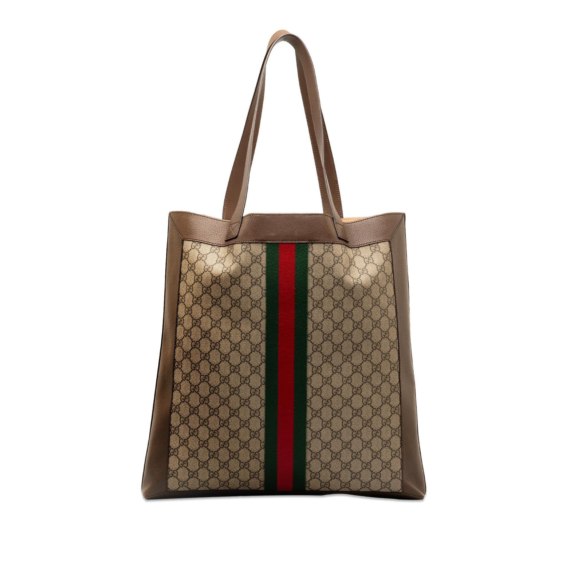 Gucci GG Supreme Ophidia SHG-n2Y8AL Canvas Brown Tote Bag