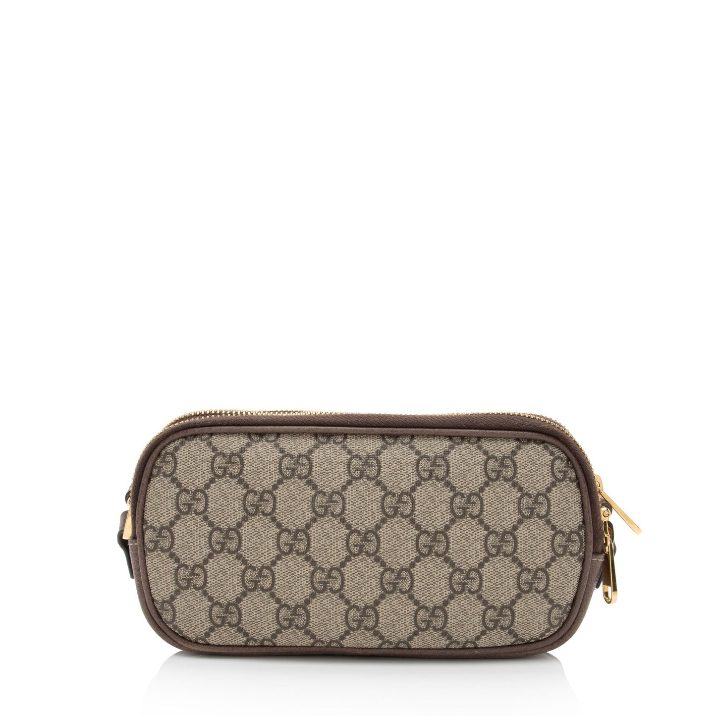 Gucci GG Supreme Ophidia Triple Zip Leather Canvas Nylon Brown Crossbody Bag Shf 5Gzksx