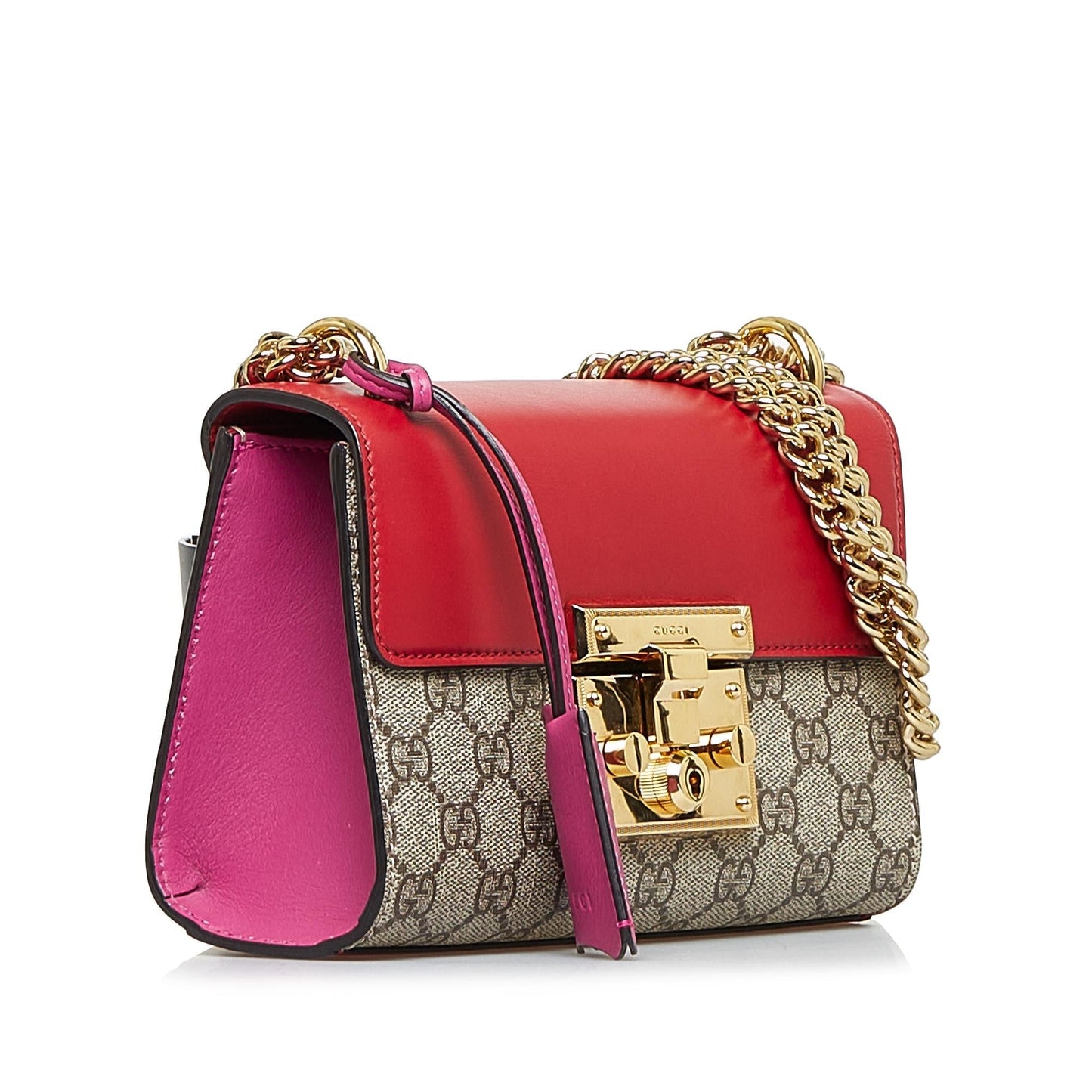 Gucci GG Supreme Padlock SHG-vUf0Tt Canvas Brown Shoulder Bag