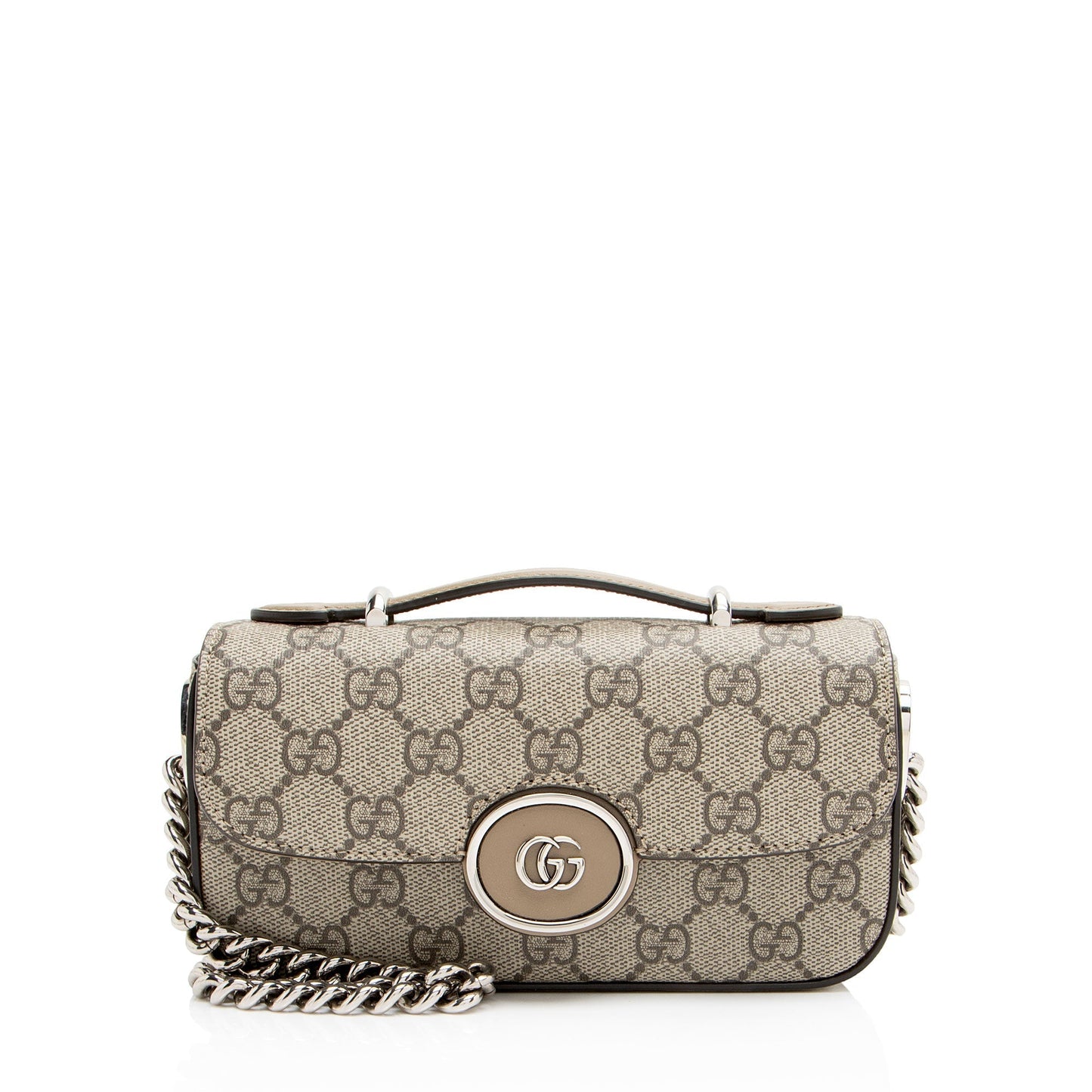 Gucci GG Supreme Petite GG Leather Canvas Beige Mini Shoulder Bag