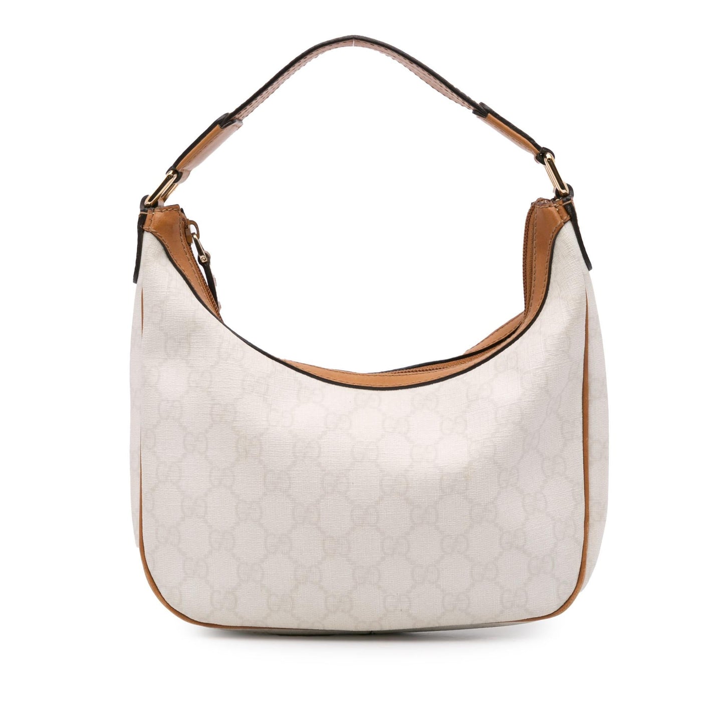 Gucci GG Supreme Pop Canvas Calf White Brown Satchel Bag