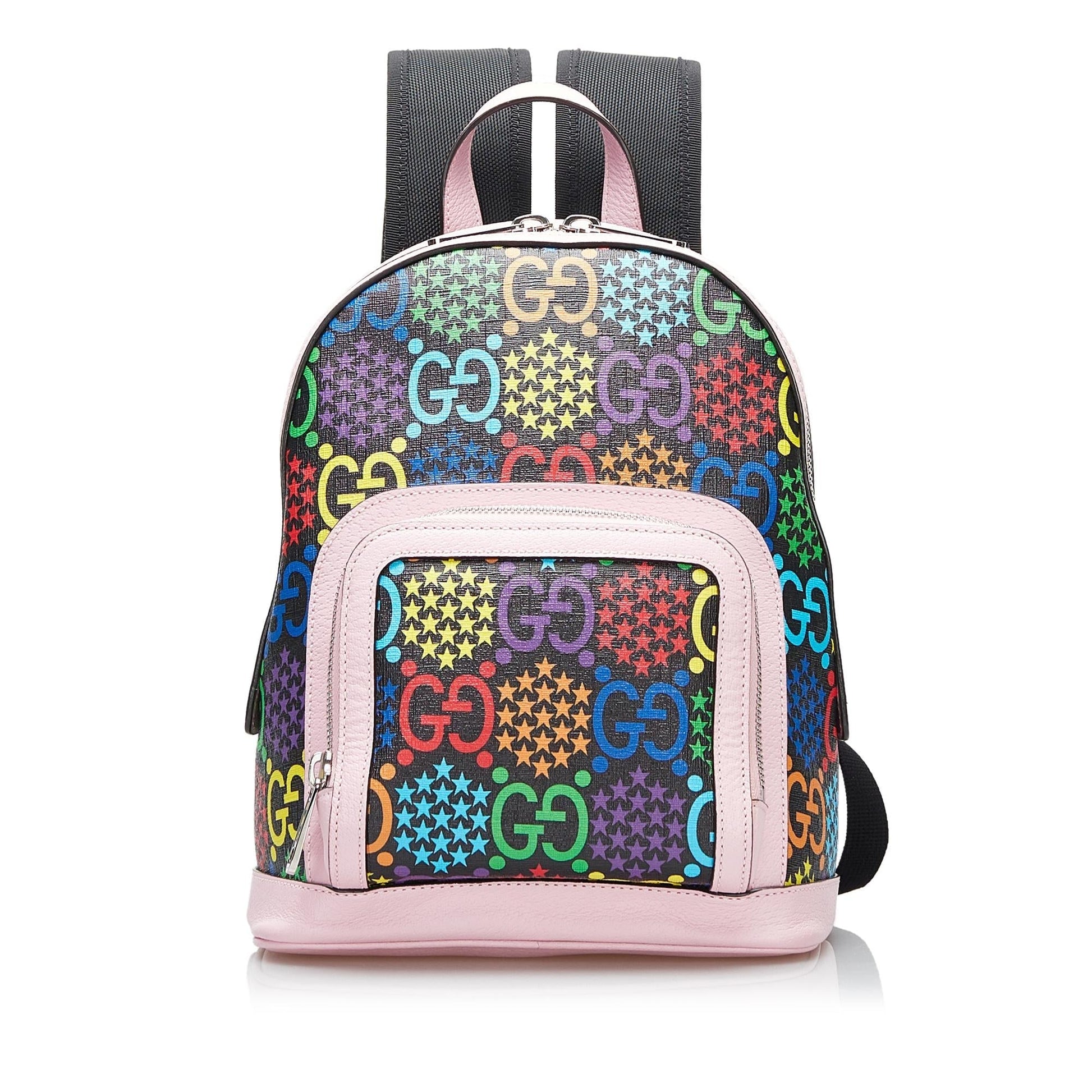 Gucci GG Supreme Psychedelic Backpack SHG-bhgTab Canvas Pink