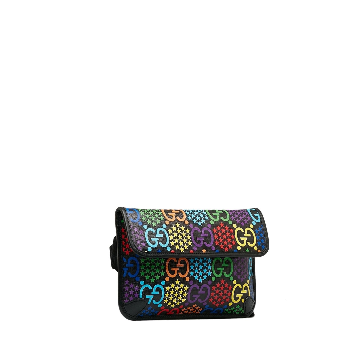 Gucci GG Supreme Psychedelic Belt SHG-lGM1A4 Canvas Calf Black Accessory