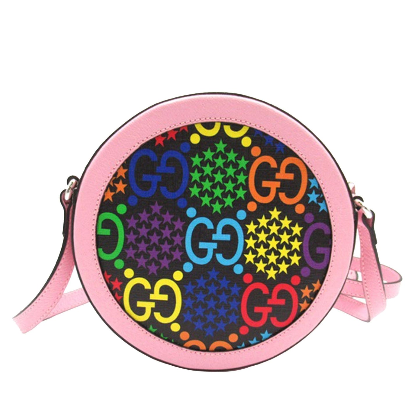 Gucci GG Supreme Psychedelic SHG-WuZmm2 Canvas Calf Pink Crossbody Bag