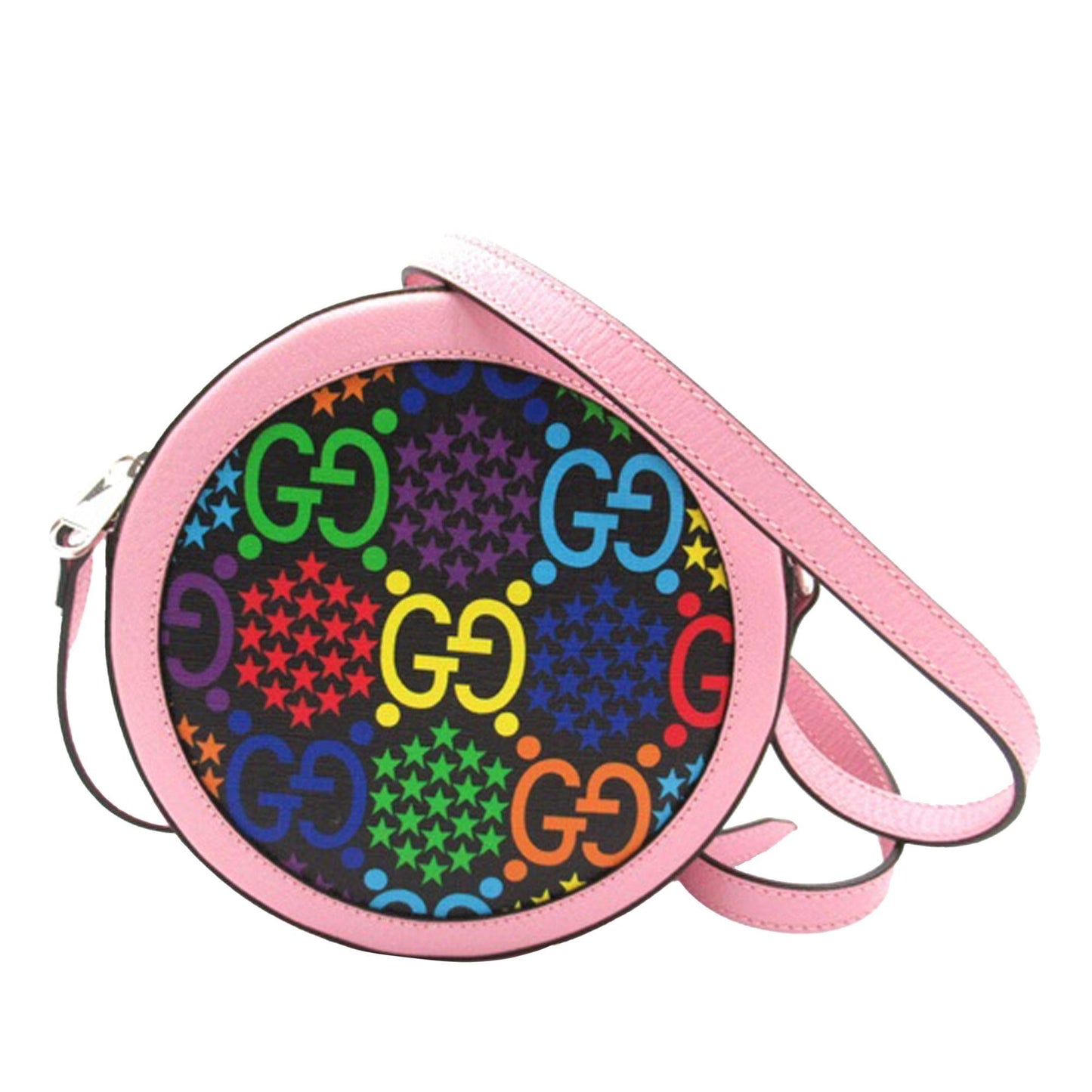 Gucci GG Supreme Psychedelic SHG-WuZmm2 Canvas Calf Pink Crossbody Bag