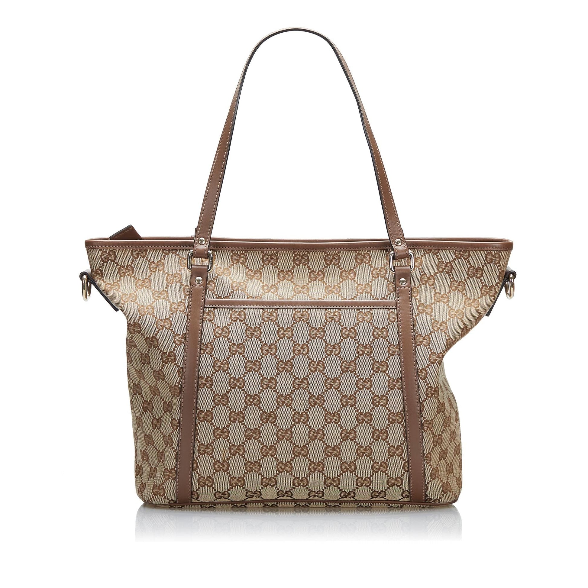 Gucci GG Supreme SHG-vifDGj Canvas Calf Brown Satchel Bag