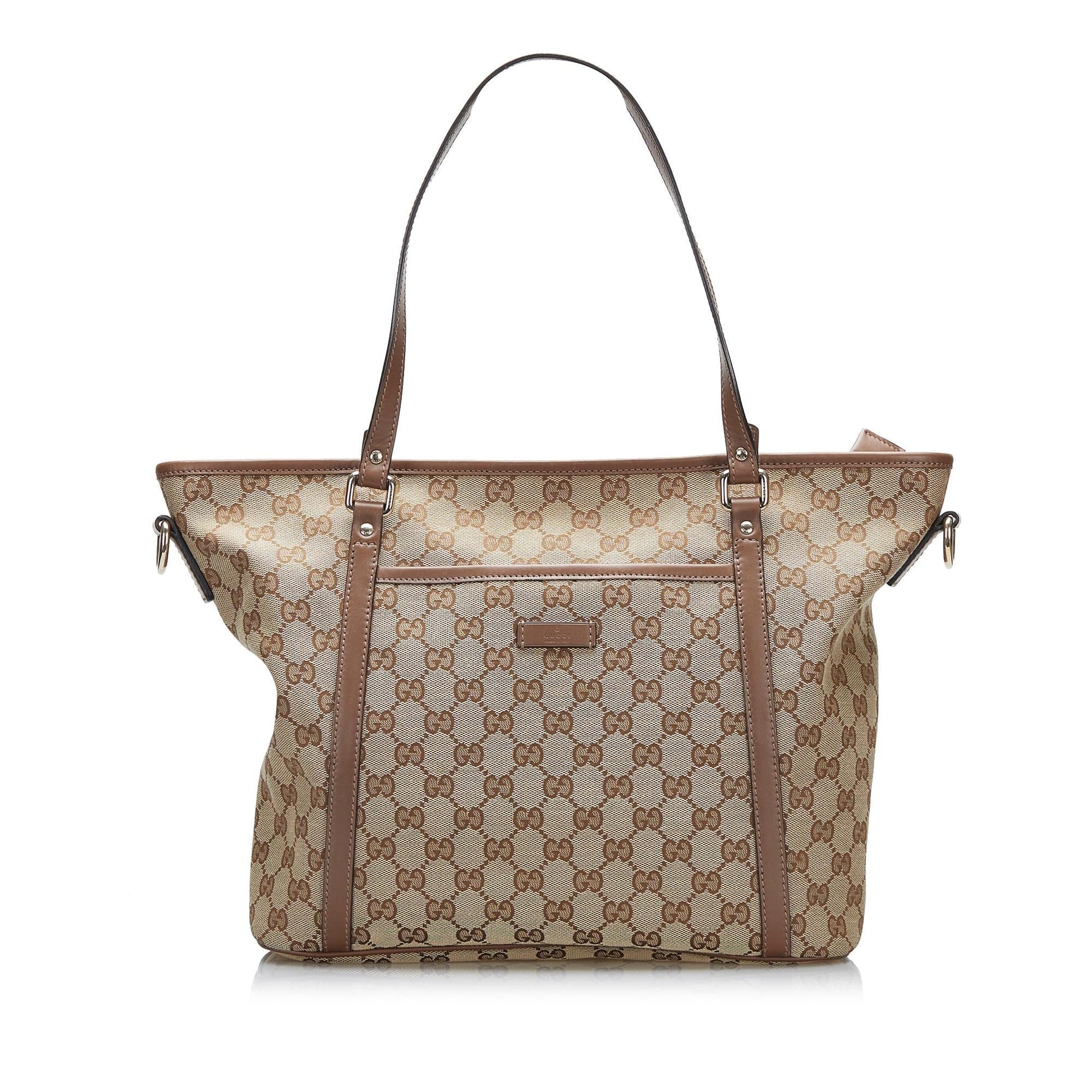 Gucci GG Supreme SHG-vifDGj Canvas Calf Brown Satchel Bag