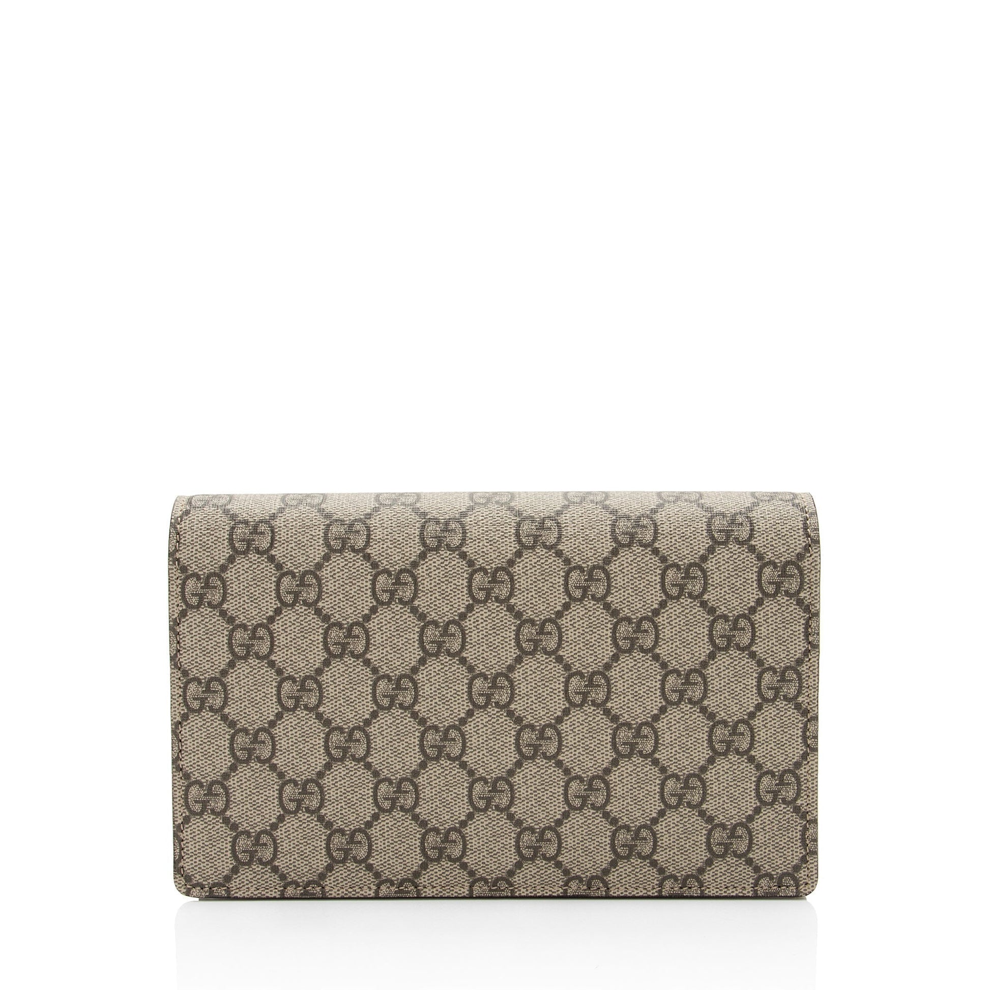 Gucci GG Supreme Script Logo Heart Leather Canvas Brown Beige Crossbody Bag Shf Lumkjk
