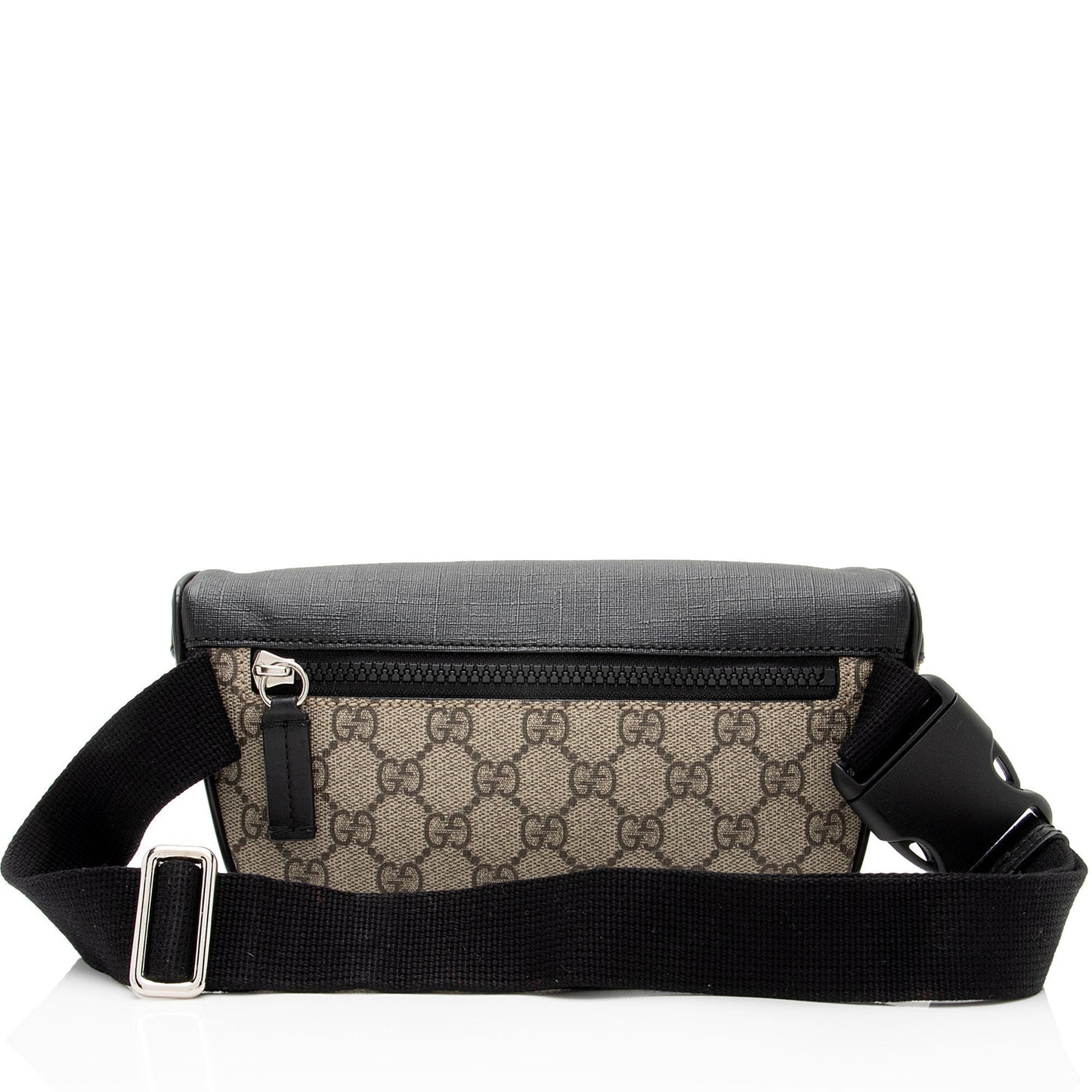Gucci GG Supreme Belt SHF-Owq7L8 Leather Canvas Nylon Black Accessory