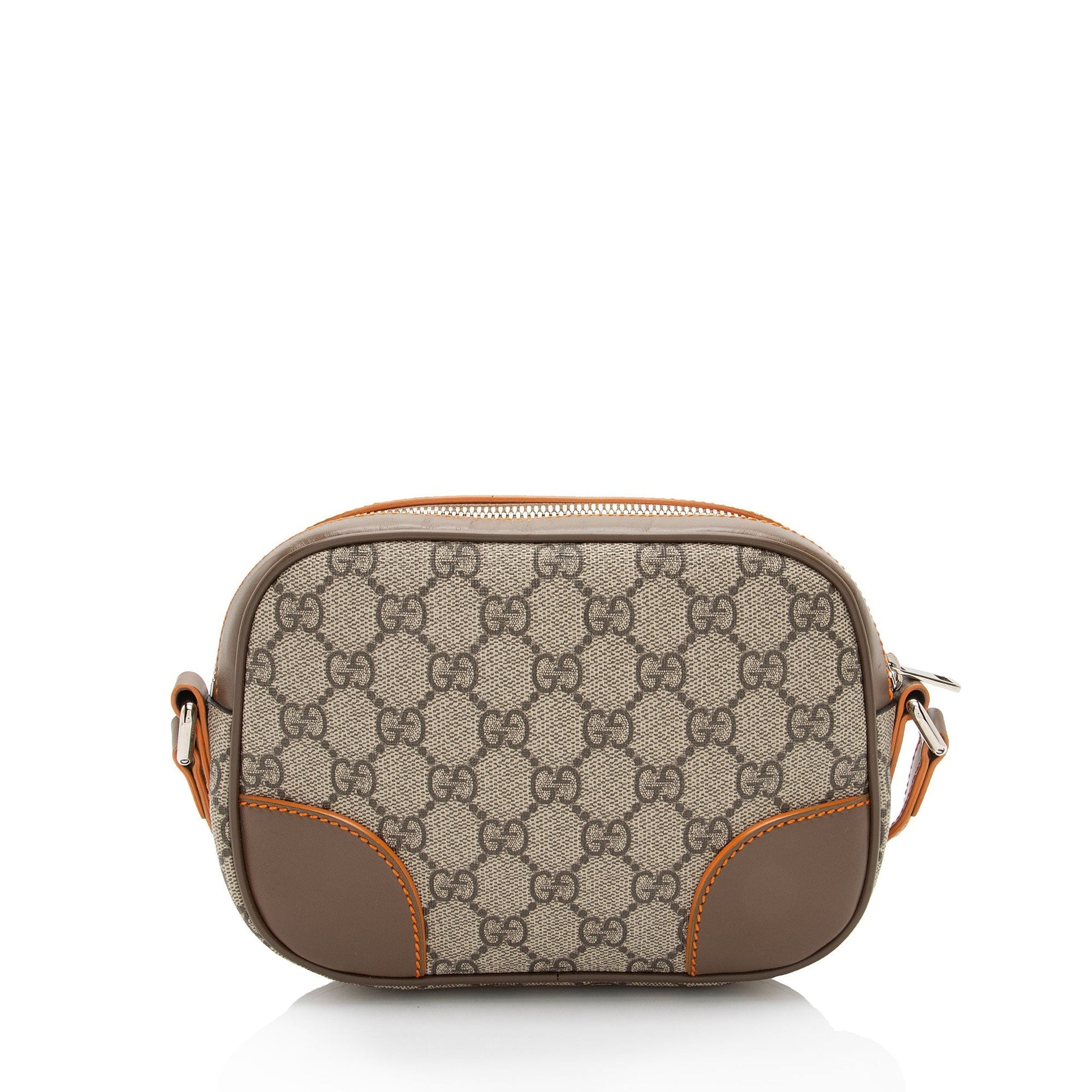 Gucci GG Supreme SHF-sH5tRt Leather Canvas Nylon Brown Crossbody Bag