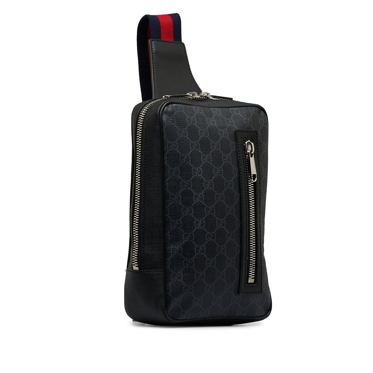 Gucci GG Supreme Soft Zip Web Canvas Black Backpack