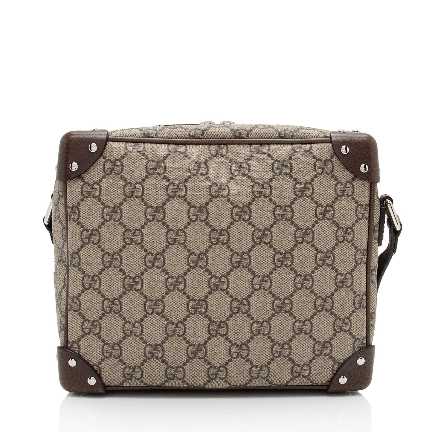 Gucci GG Supreme Square Messenger SHF-JAMrY6 Leather Canvas Brown Beige Shoulder Bag