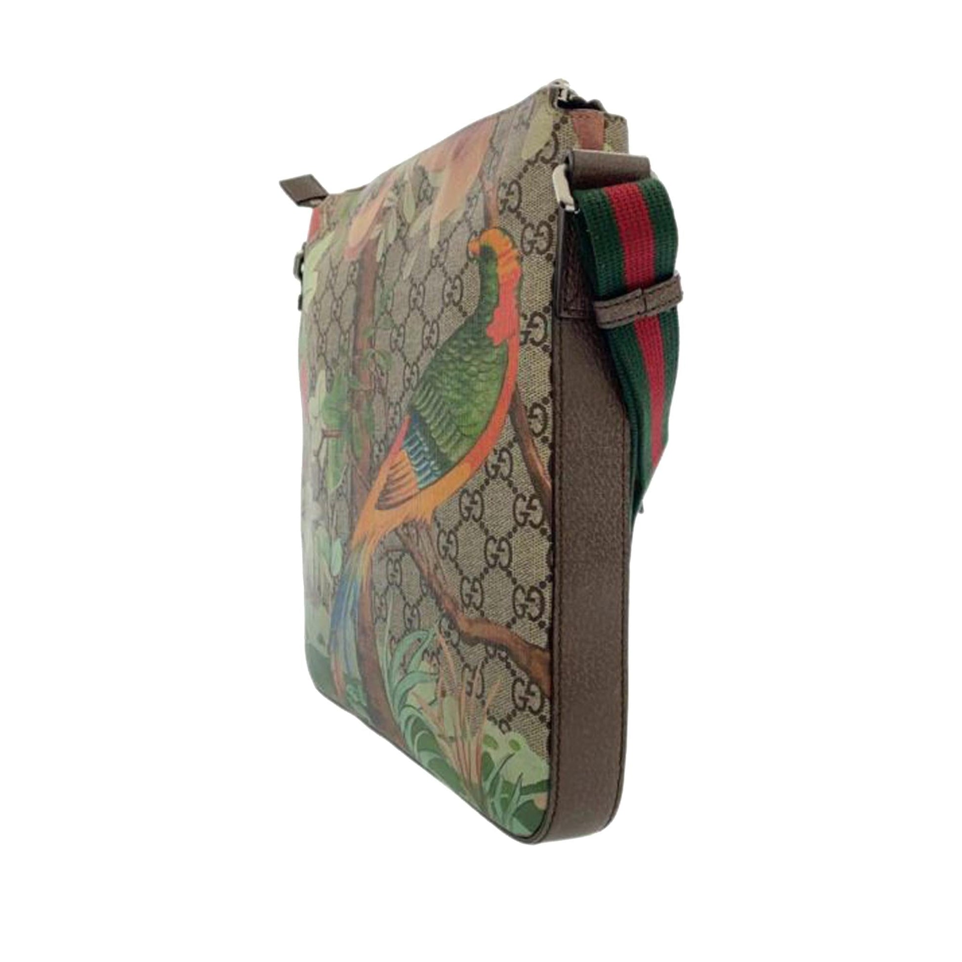 Gucci GG Supreme Tian SHG-gsQAFN Canvas Brown Crossbody Bag