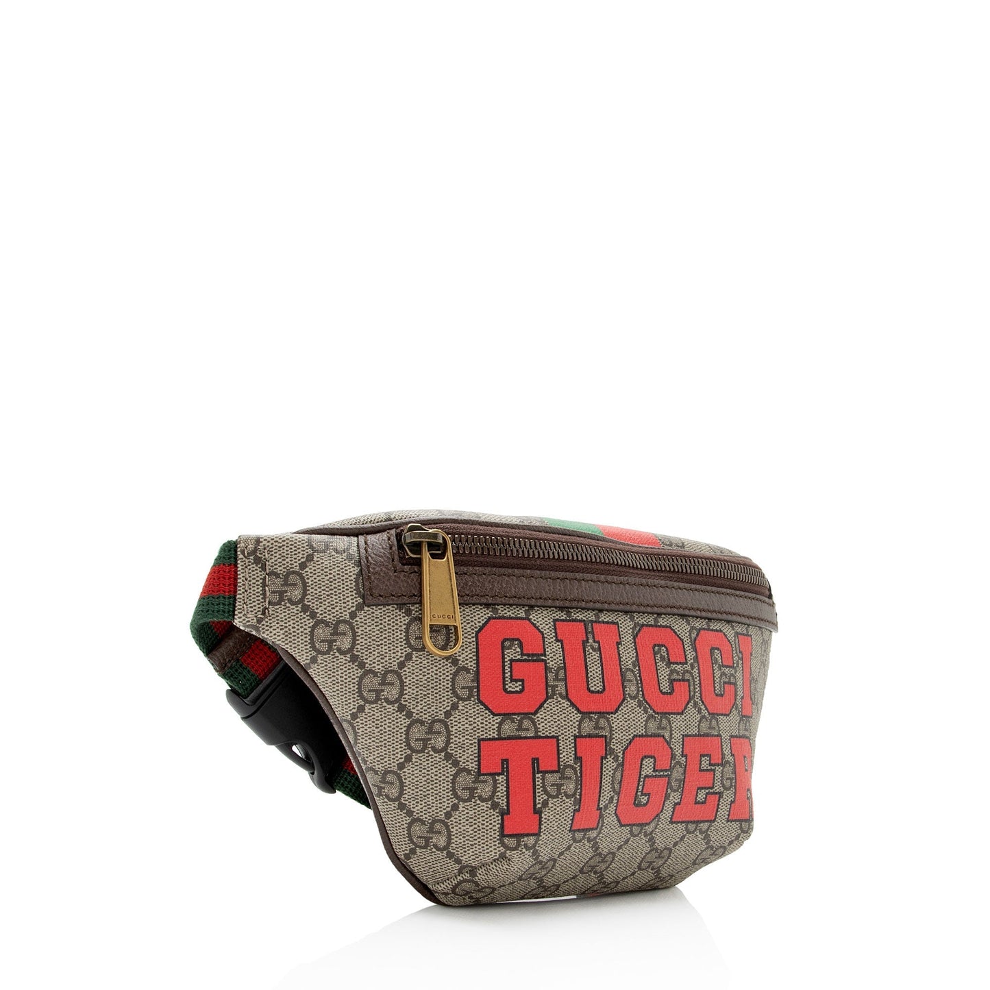 Gucci GG Supreme Tiger Belt SHF-uOGrKL Leather Canvas Nylon Brown Accessory