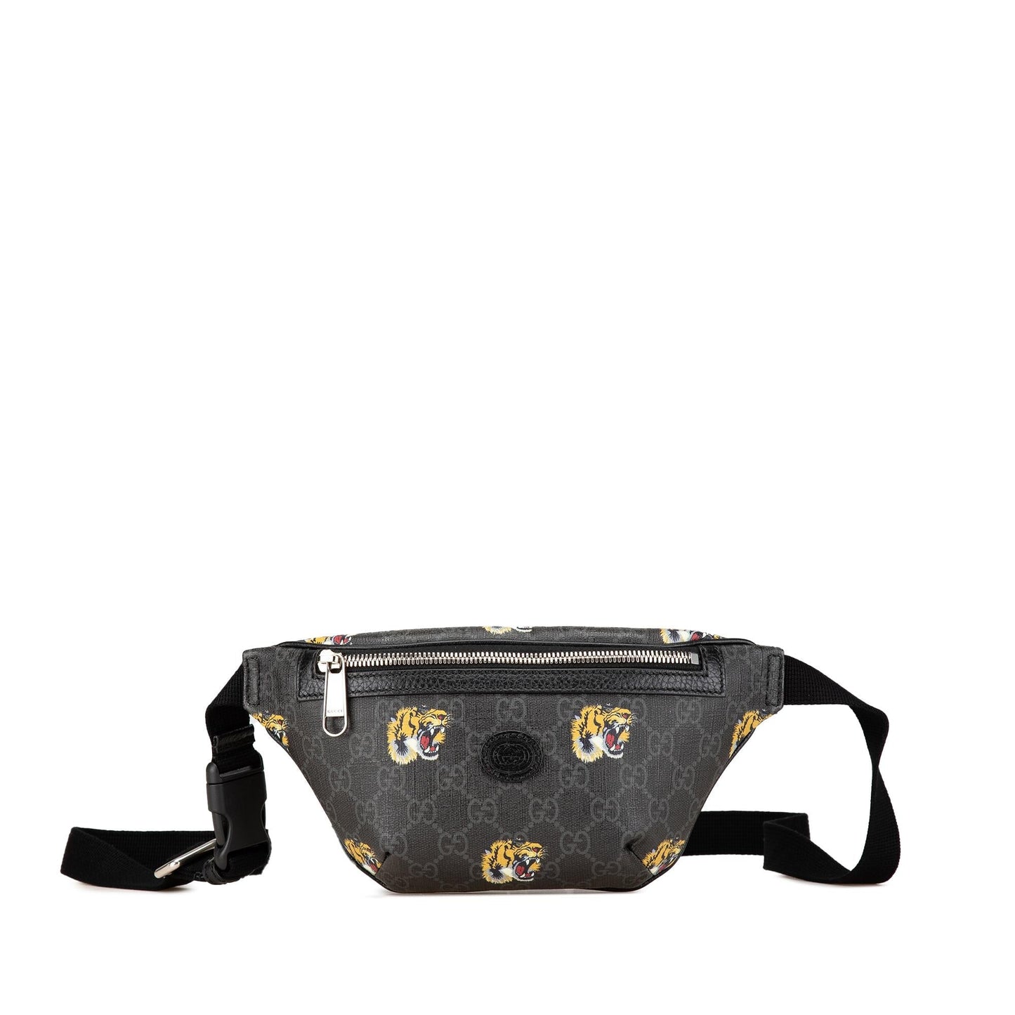 Gucci GG Supreme Tiger Belt Canvas Black Accessory
