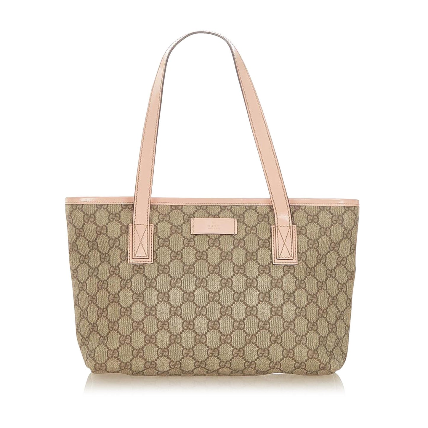 Gucci GG Supreme SHG Canvas Brown Pink Tote Bag