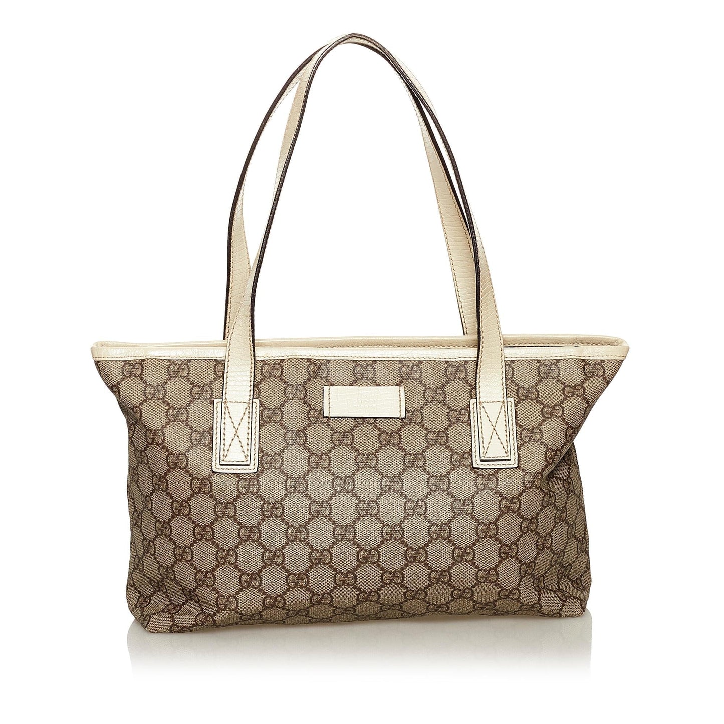 Gucci GG Supreme SHG Canvas White Brown Tote Bag Bag Shg