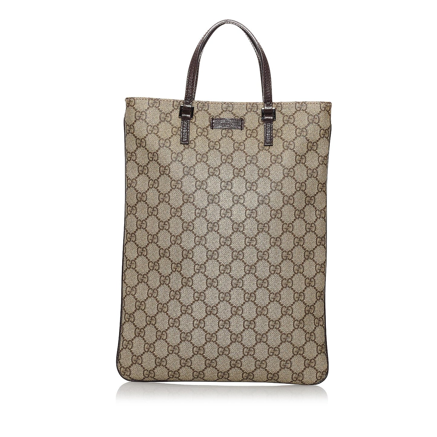 Gucci GG Supreme SHG Canvas Calf Brown Tote Bag 3