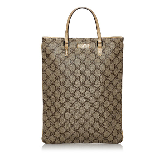 Gucci GG Supreme SHG Canvas Brown Tote Bag 9