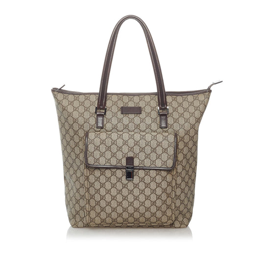 Gucci GG Supreme SHG Canvas Brown Tote Bag 10