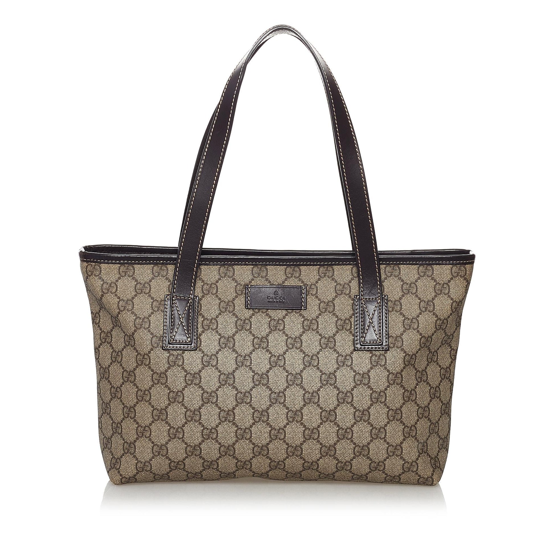 Gucci GG Supreme SHG Canvas Brown Tote Bag 11