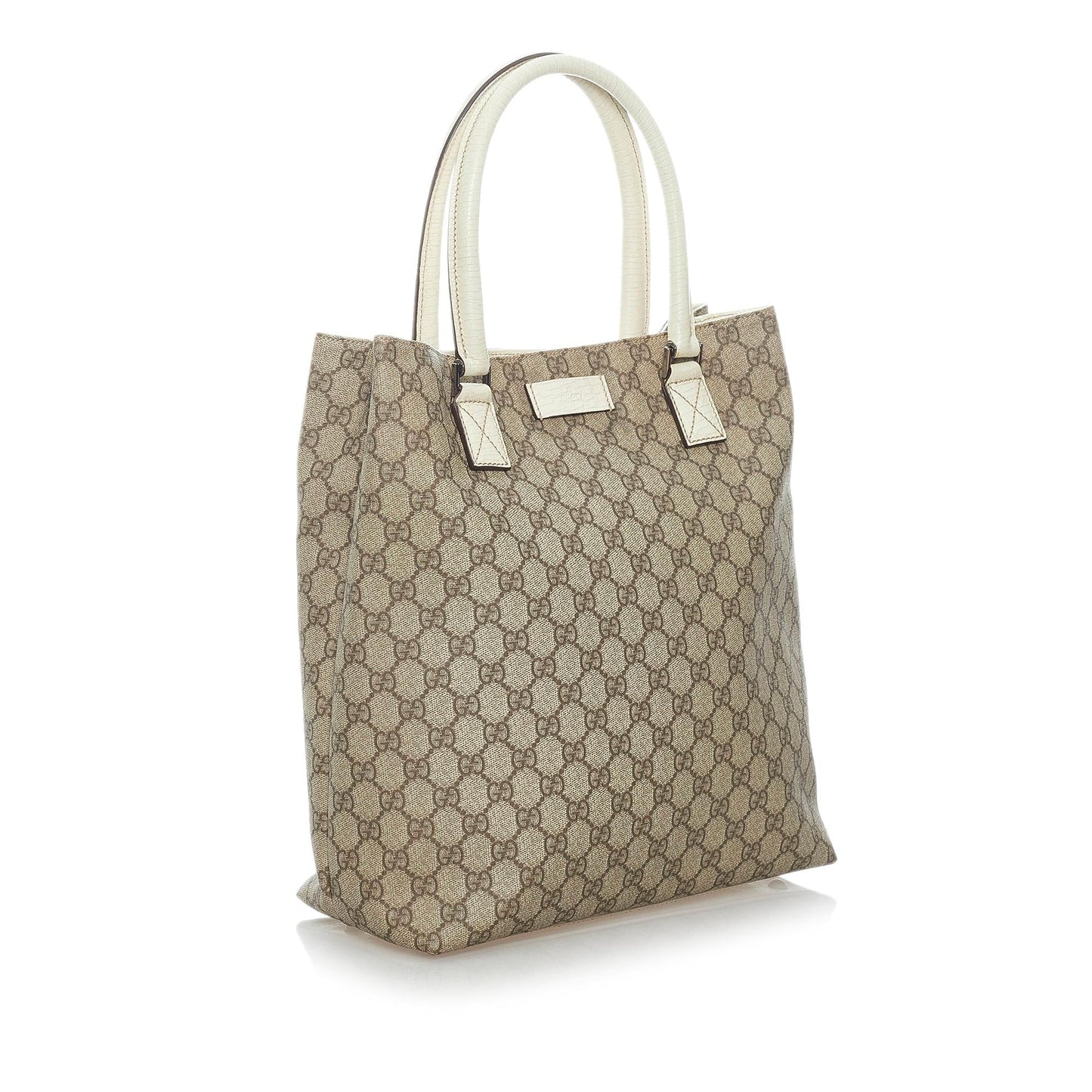 Gucci GG Supreme SHG Canvas White Brown Tote Bag 6