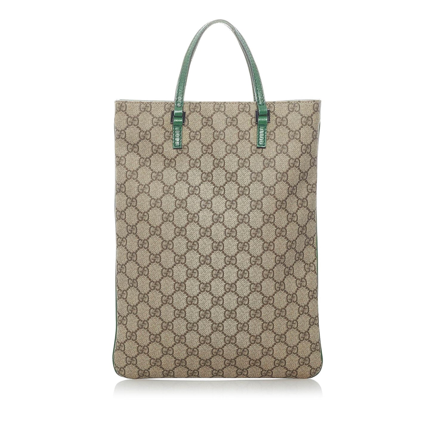 Gucci GG Supreme SHG Canvas Brown Green Tote Bag