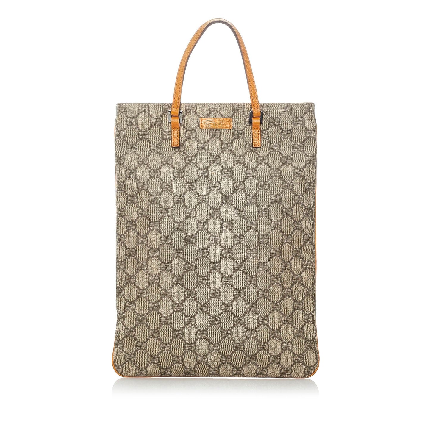 Gucci GG Supreme SHG Canvas Calf Brown Tote Bag