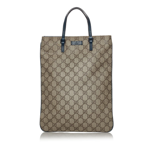 Gucci GG Supreme SHG Canvas Black Brown Tote Bag Bag Shg