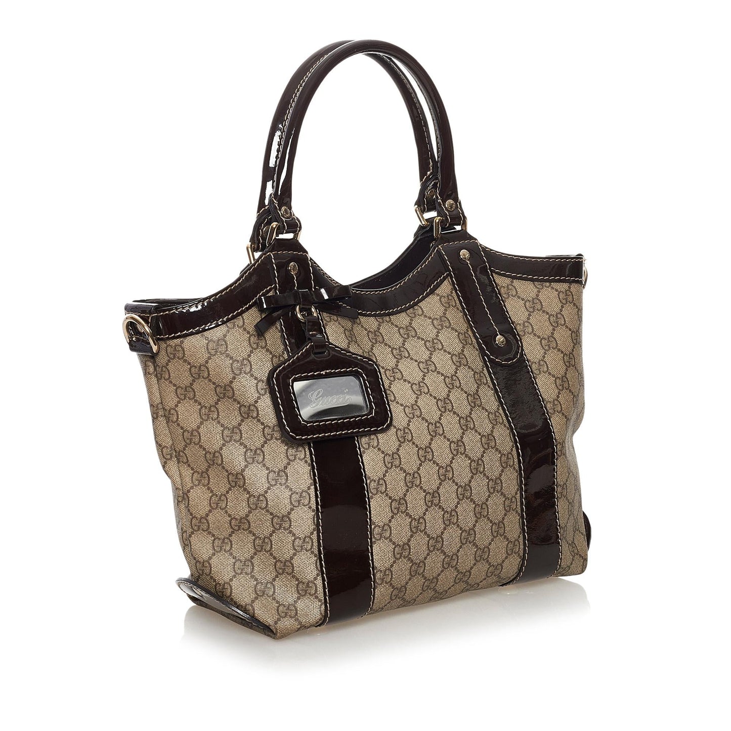Gucci GG Supreme SHG Canvas Brown Tote Bag 4