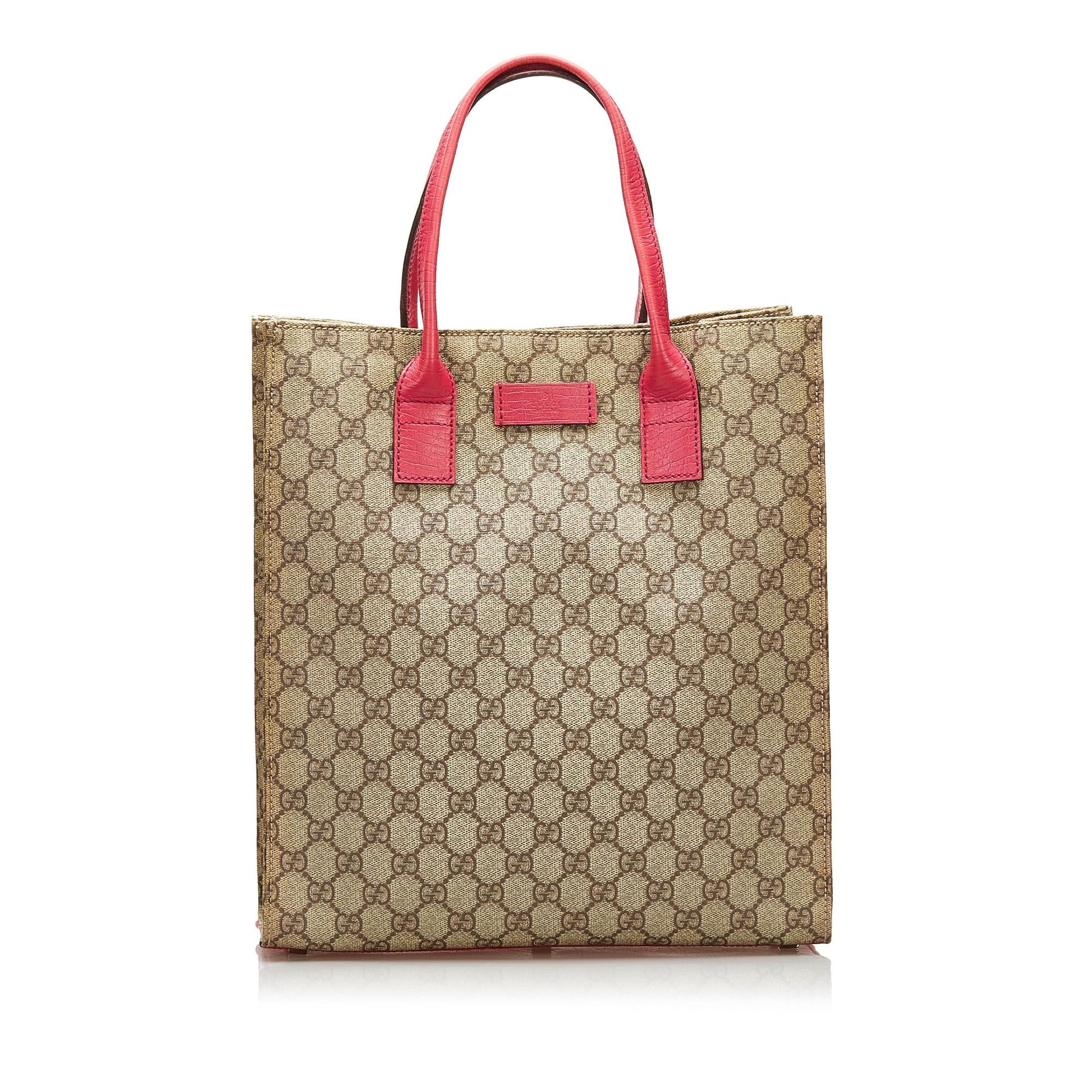 Gucci GG Supreme SHG Canvas Brown Tote Bag 6