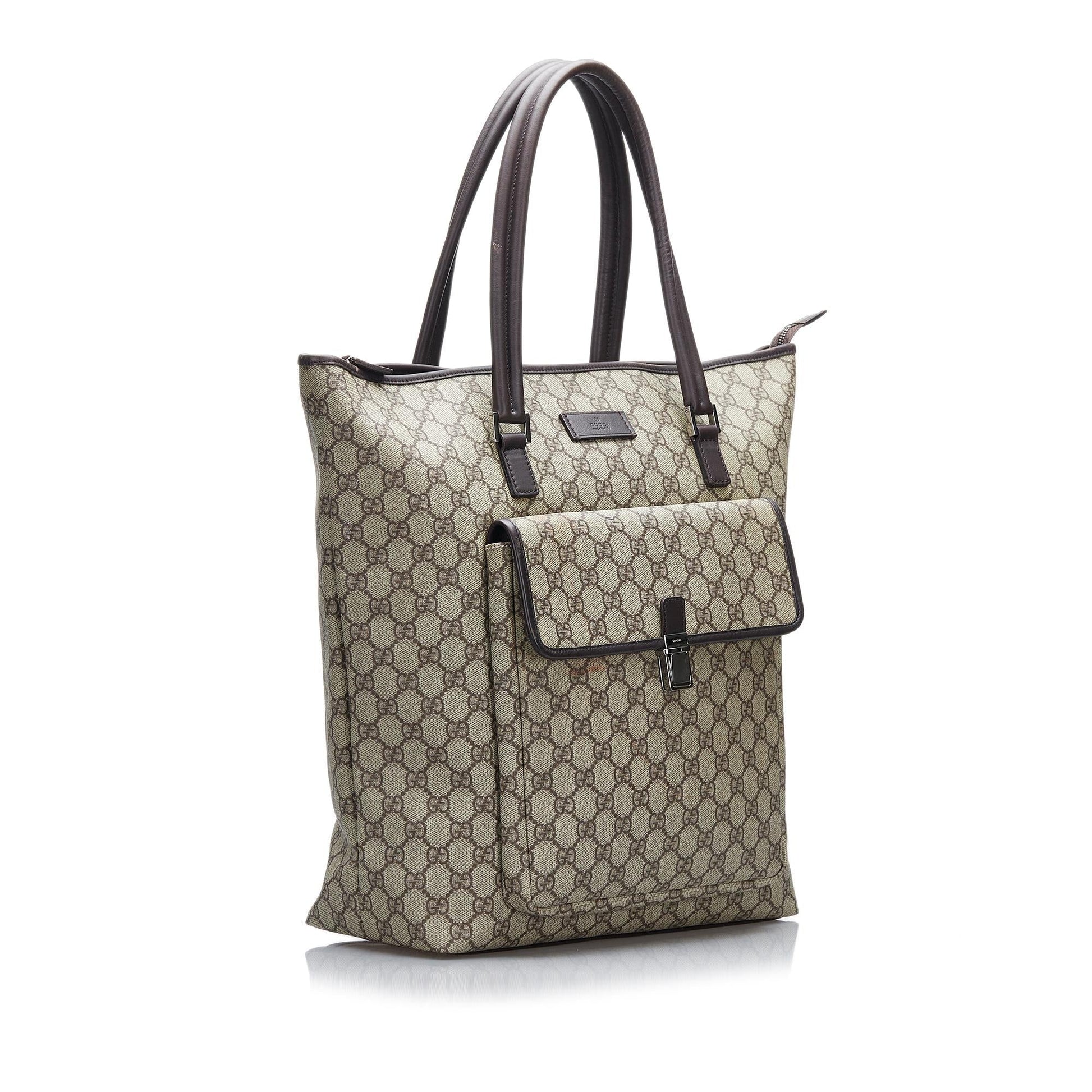 Gucci GG Supreme SHG-lNfymE Canvas Brown Tote Bag