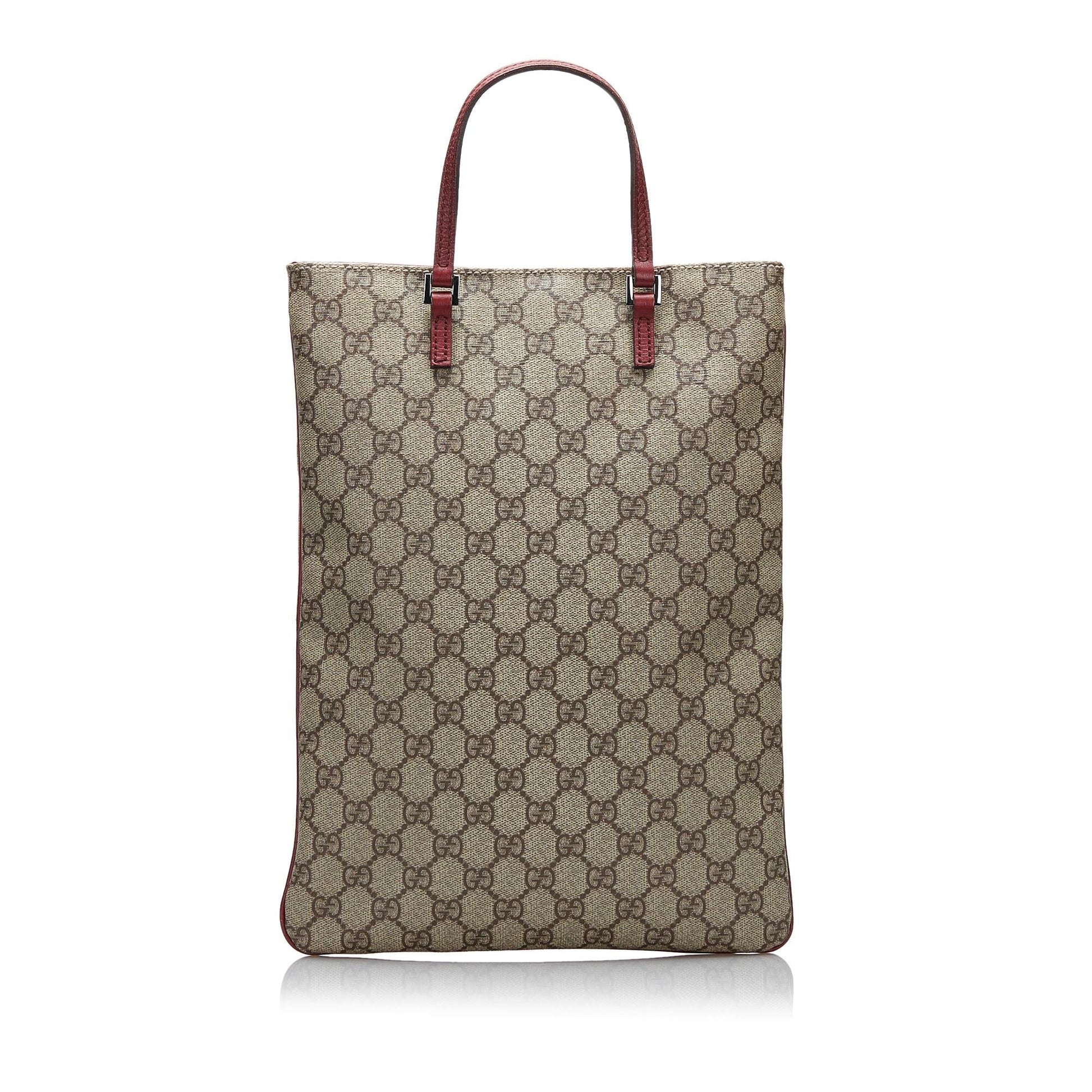 Gucci GG Supreme SHG-S1HQov Canvas Brown Tote Bag