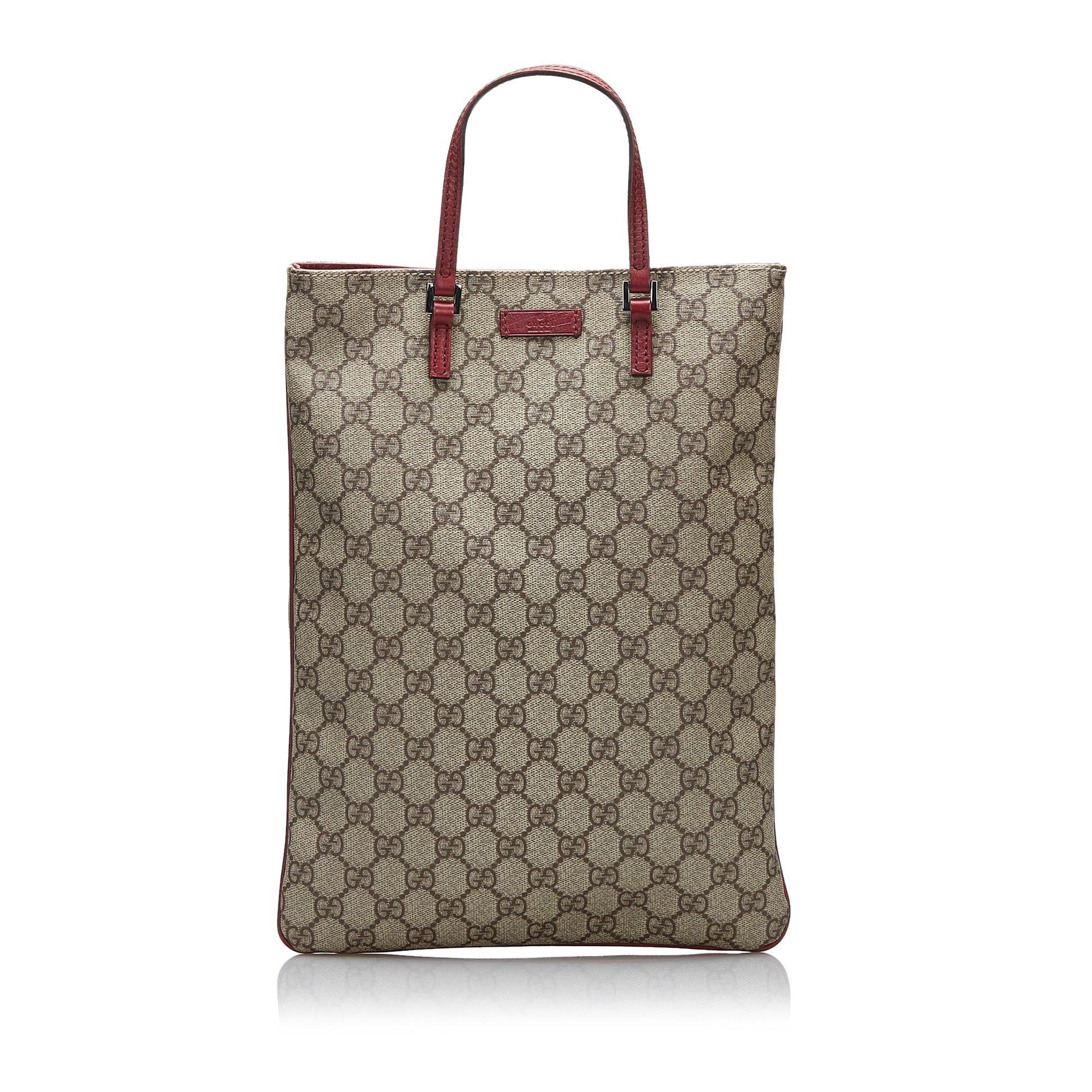 Gucci GG Supreme SHG-S1HQov Canvas Brown Tote Bag