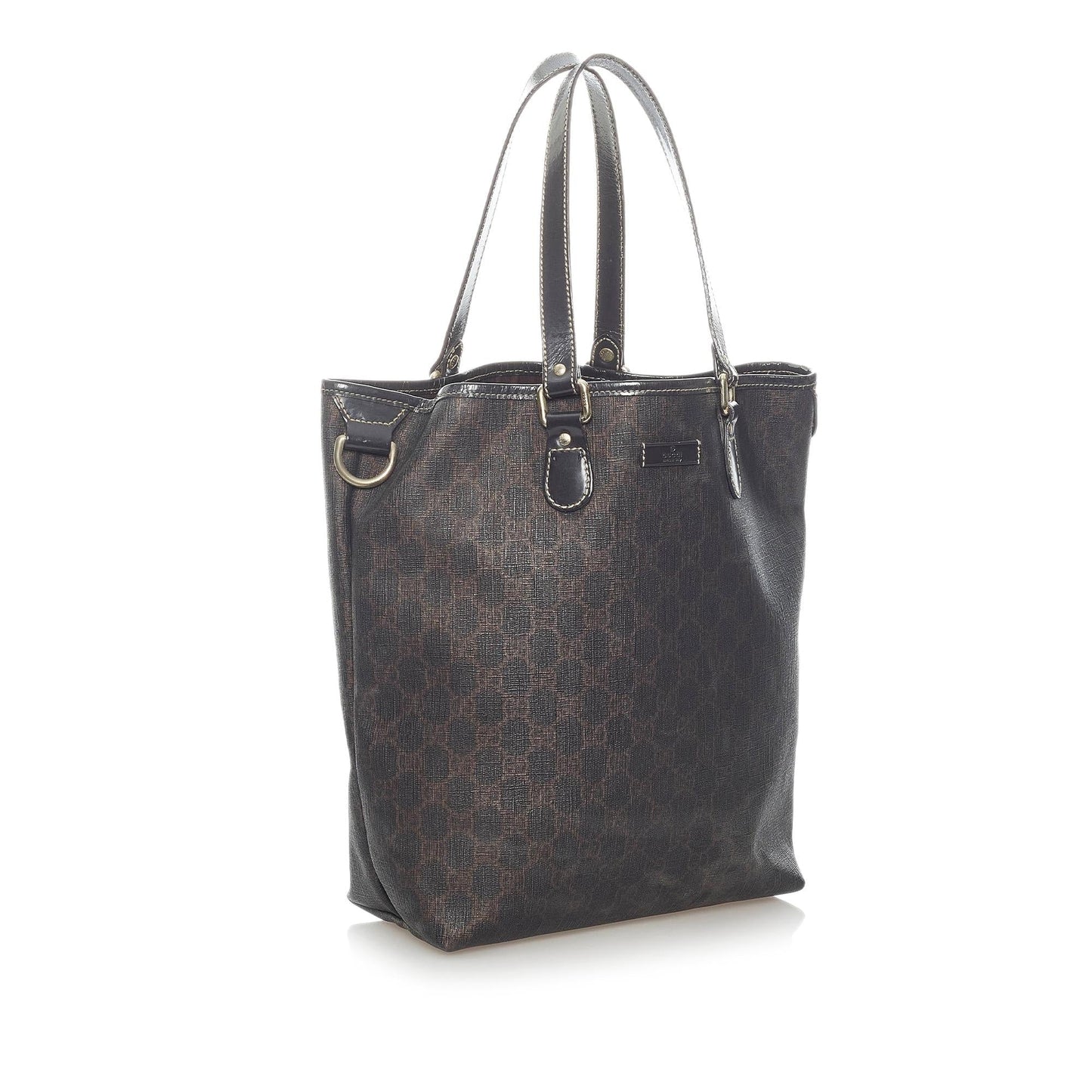 Gucci GG Supreme SHG-DcfpWV Canvas Calf Brown Tote Bag