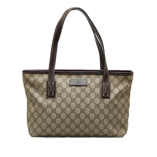 Gucci GG Supreme SHG-DG3vwT Canvas Brown Tote Bag