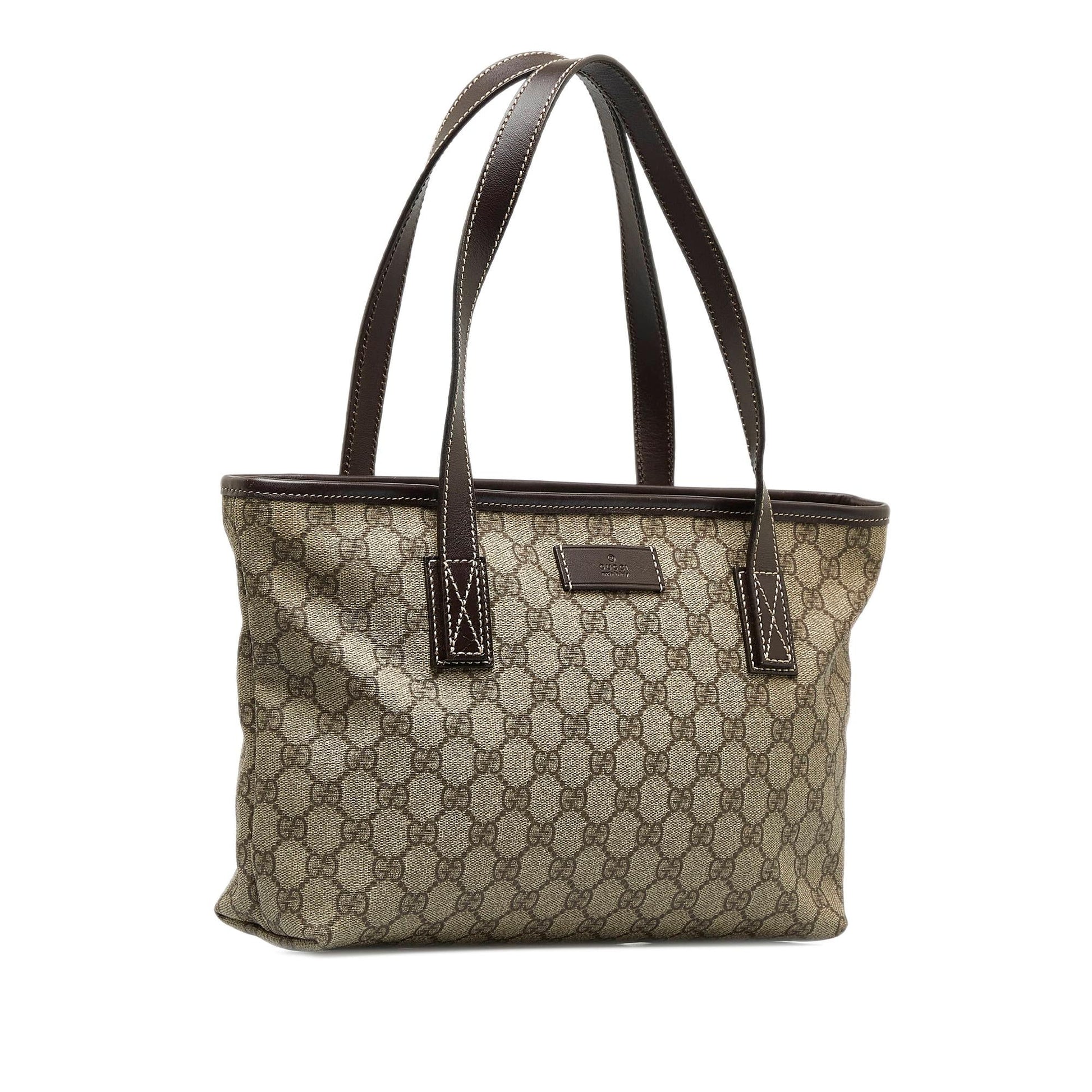 Gucci GG Supreme SHG-DG3vwT Canvas Brown Tote Bag