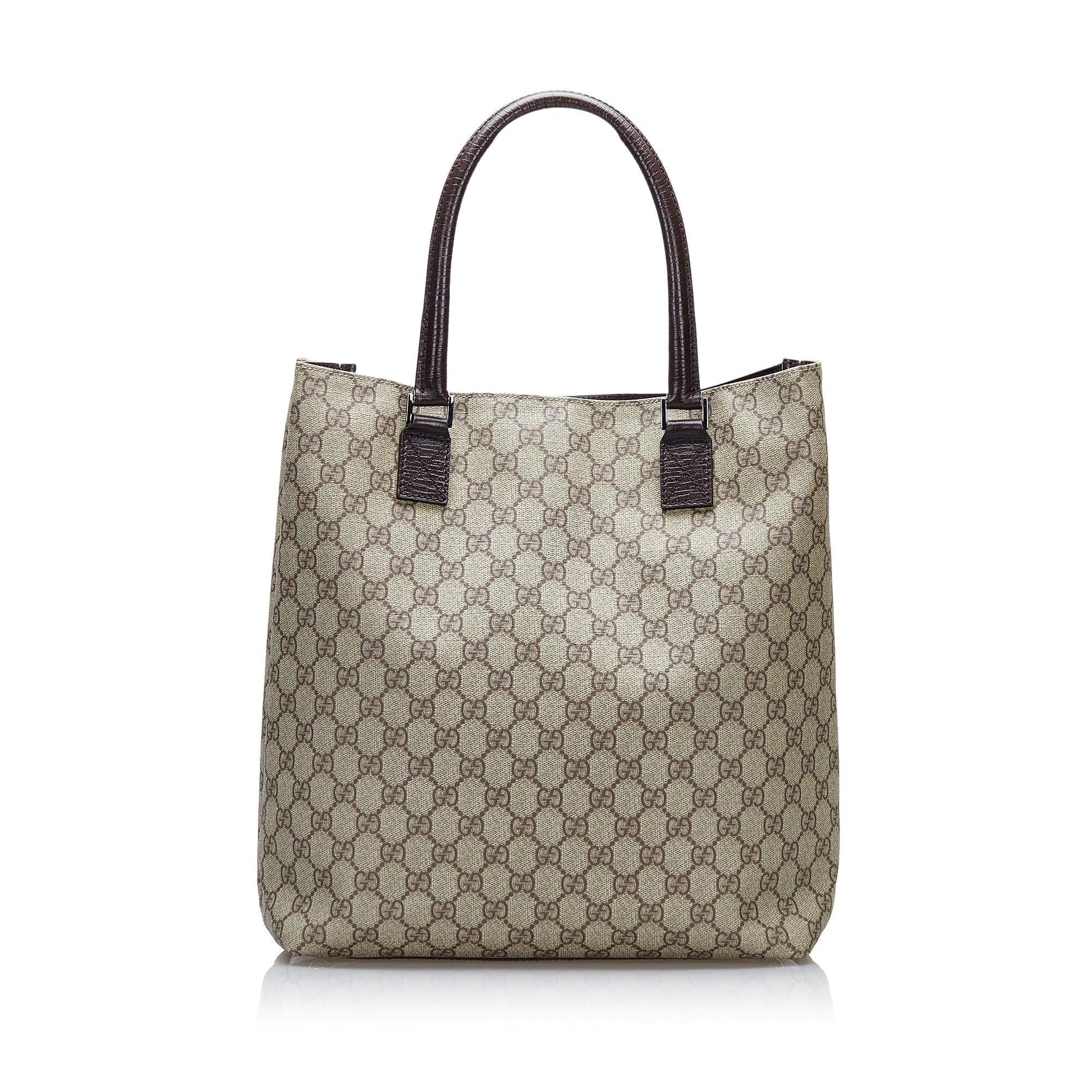 Gucci GG Supreme SHG Canvas Brown Tote Bag Tote Shg