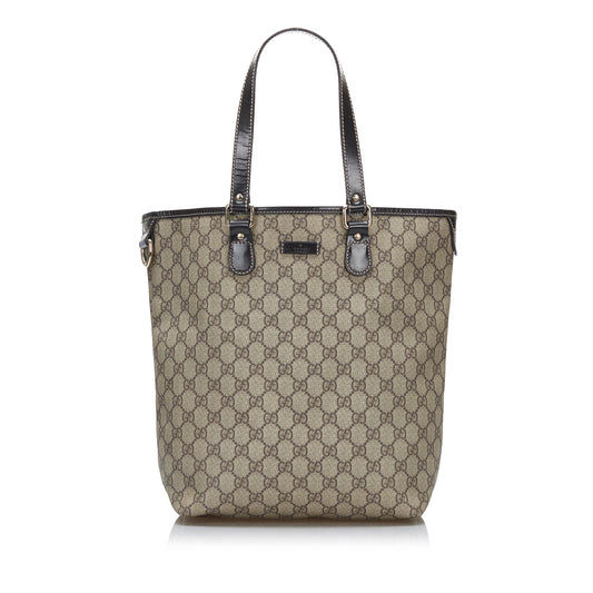 Gucci GG Supreme SHG-efyCC5 Canvas Brown Tote Bag