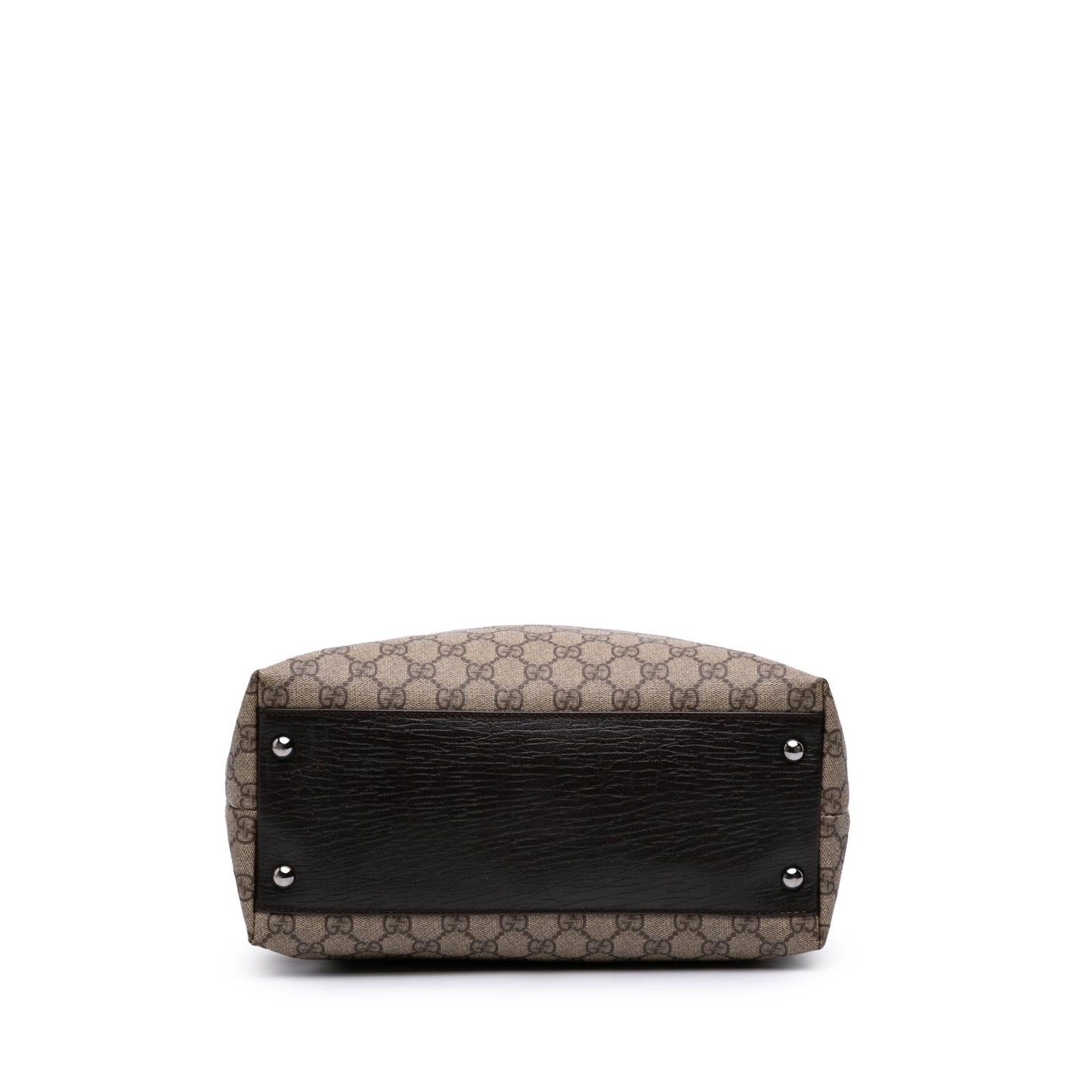 Gucci GG Supreme Canvas Calf Brown Tote Bag