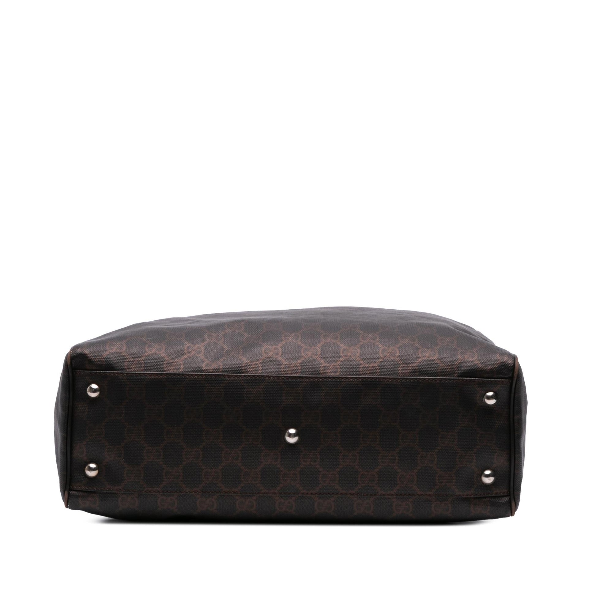 Gucci GG Supreme Canvas Calf Brown Tote Bag Tote 7