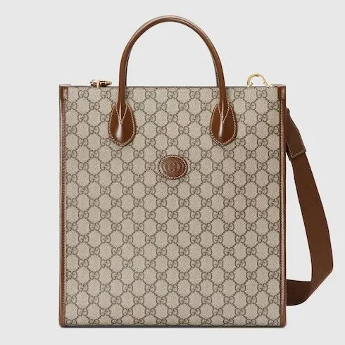Gucci GG SUPREME VERTICAL Medium Tote Bag