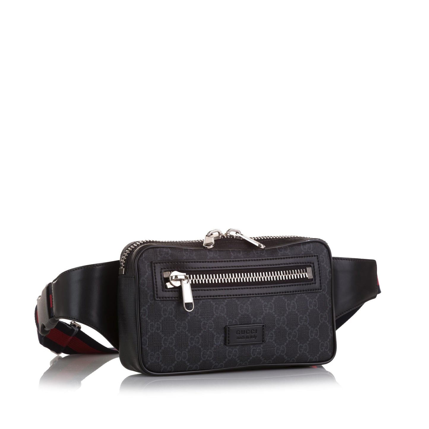 Gucci GG Supreme Web Belt SHG-eg43OK Canvas Black Accessory