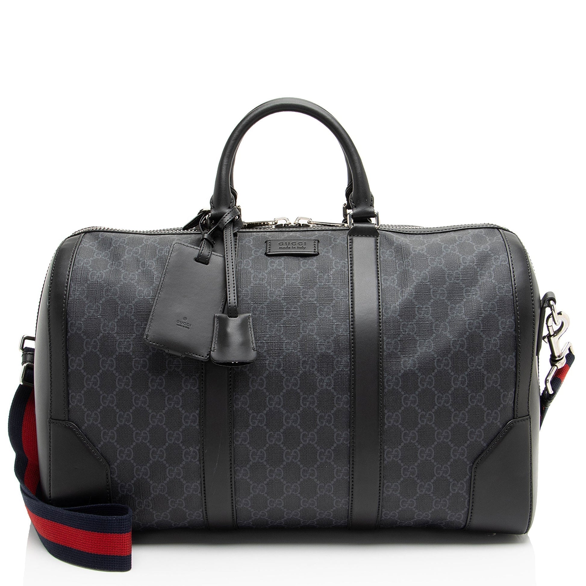 Gucci GG Supreme Web Carry-On Duffle Medium Travel Bag